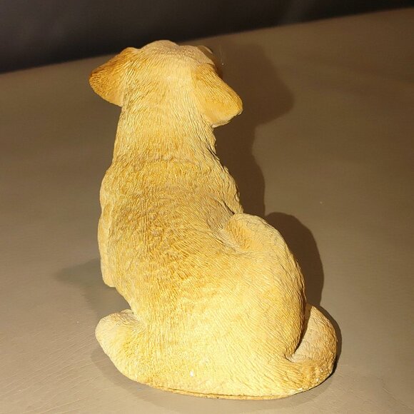 Yellow Labrador Retriever Figurine Hand Paint Dog Sculpture Collectible Vintage - Picture 7 of 8